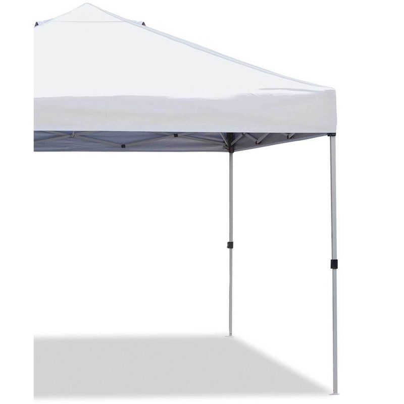 Z-Shade 10 x 10 Foot Peak Straight Leg Portable Instant Shade Tent Outdoor Canopy with Reliable Stakes, Steel Frame, and Carrying Bag, White, 3 of 7