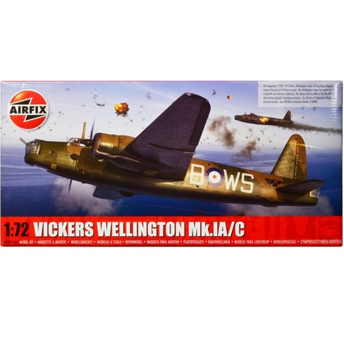Level 3 Model Kit Vickers Wellington Mk.ia/c Bomber Aircraft With 2 Scheme  Options 1/72 Plastic Model Kit By Airfix : Target