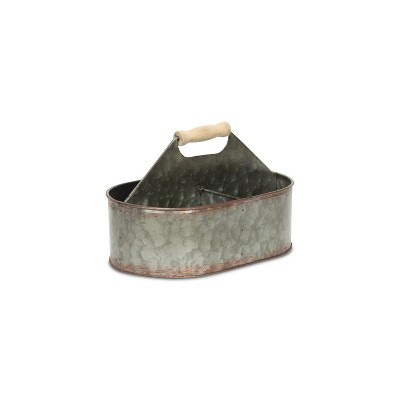 Cheung's Penly Galvanized Oval 4 Slot Caddy - Small