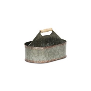 Cheung's Penly Galvanized Oval 4 Slot Caddy - Small - 1 of 4