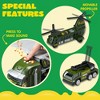 Joyfy 25 in 1 Die-cast Military Army Play Vehicle Set with Sounds and Lights in Carrier Truck, Push and Go Car Toy, Kids Birthday Gifts for Ages 3+ - 3 of 4