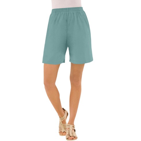 Plus size knit shorts hot sale