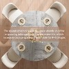 Round Dining Table for 4-6, 47.2in Circle Farmhouse Kitchen Table with Storage for Dining Room, Living Room, Meeting Room, Apartment - 2 of 4