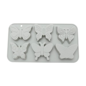 Unique Bargains Candy Moulds 6-Cavity Butterfly Candy Mould Hand Wash 8.82"x4.92"x0.83" 1 Pc - 1 of 4
