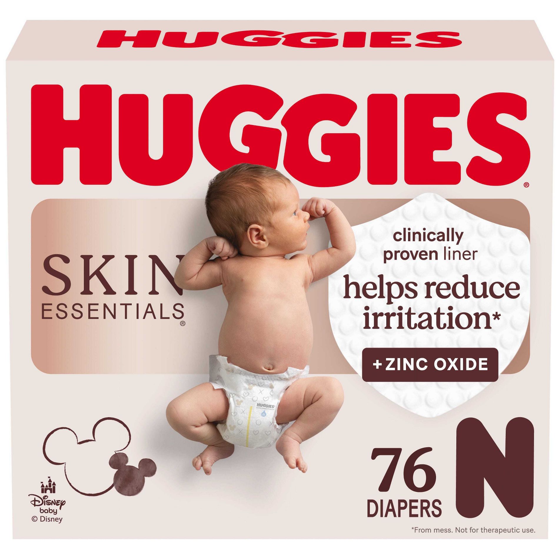 Huggies Skin Essentials Dermatologist Approved Diapers  - Newborn - 76ct