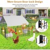 Metal Chicken Coop with Waterproof Cover, Chicken Run Pen for Yard, Outdoor Portable Hen House, Large Animal Cage with Doors for Duck Rabbit Hen - 4 of 4