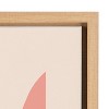 Kate and Laurel Sylvie Mid Century 5 Framed Canvas by Rachel Lee of My Dream Wall, 23x33, Natural - 3 of 4