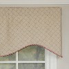 RLF Home Rosie Corded Cornice 100% Cotton with Fully Lined 3" Rod Pocket Valnance for Windows 50" x 17" Pink - 3 of 4