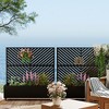 Spassway 16"H*47"W*47"D Metal Planter Box with Trellis Outdoor Raised Garden Bed With Privacy Screen Planters for Climbing Plants Vines Vegetables - 2 of 4