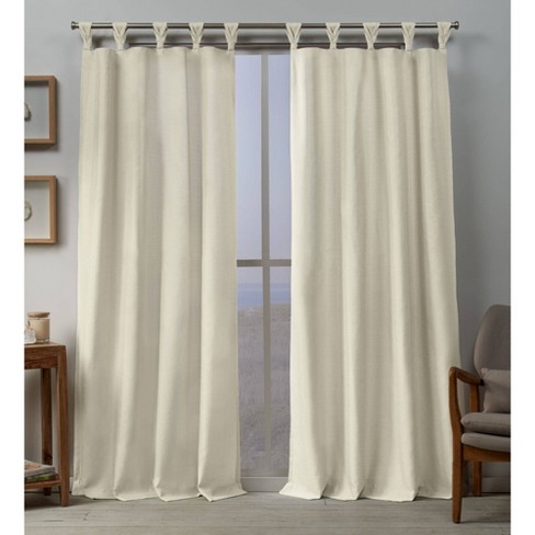 TAB TOP CURTAINS  WINDOW CURTAIN PANEL SET TWO PIECES 