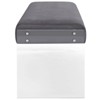 Roam Velvet Bench Gray - Modway: Acrylic Legs, Stain-Resistant, Minimalist Design, 440lb Capacity - 2 of 4