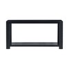 Okak Minimalist Long Console Table with Large Bottom Shelf, Entryway Table with 4 Wide Legs, Accent Table for Living Room, Hallway, Black - 3 of 4
