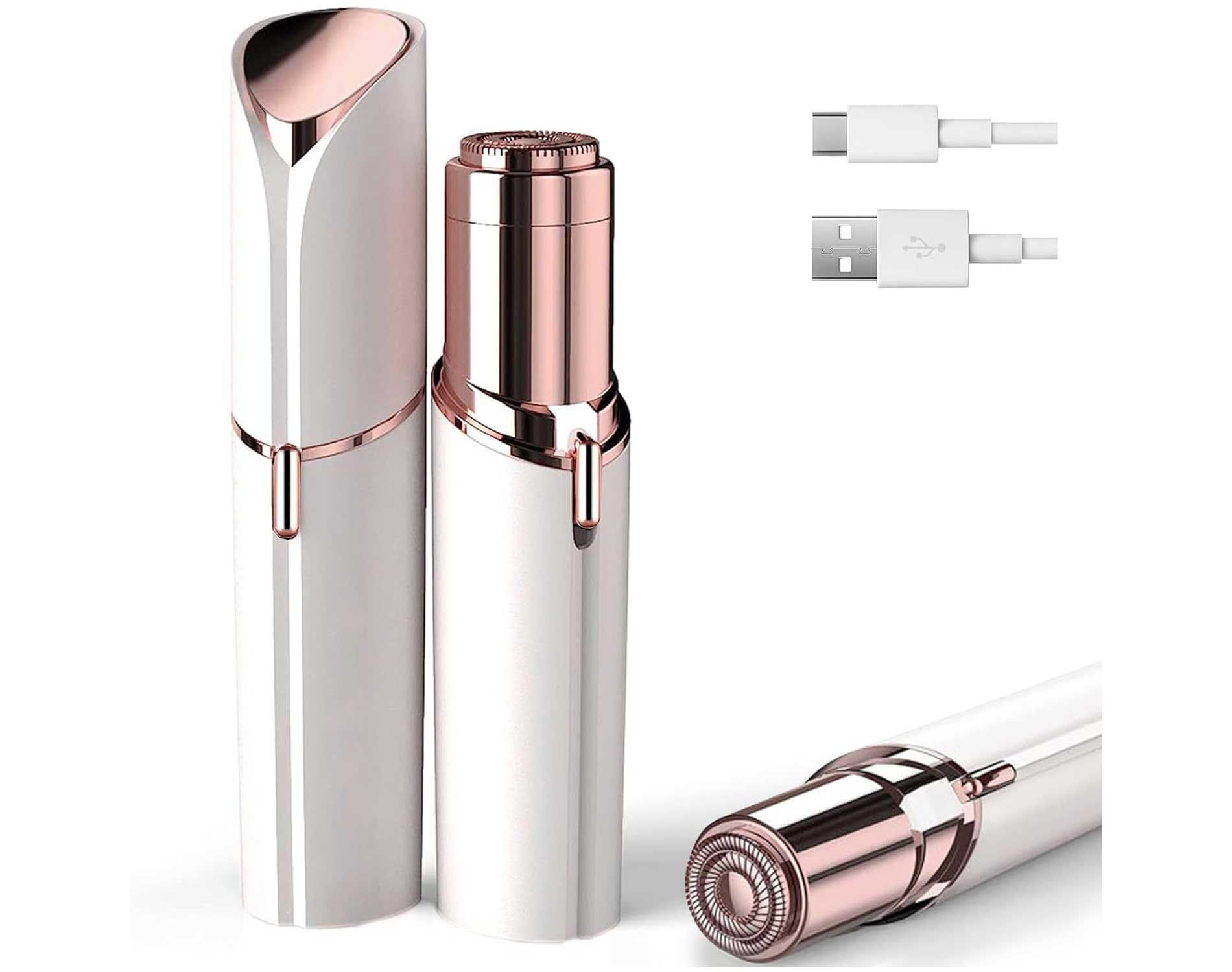 YEVYO Painless Facial Hair Removal for Women, Hair Removal Device for Face, Upper Lips and Chin, USB Rechargeable - White