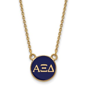 Black Bow Jewelry 14k Yellow Gold Plated Sterling Silver Alpha Xi Delta Greek Life Necklace 18 Inch - 1 of 4