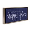 Stupell Industries Welcome Happy Place Black Framed Floater Canvas Wall Art - 3 of 4