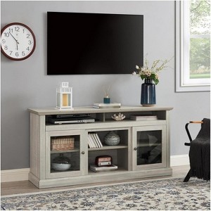 Acekool Modern Farmhouse TV Stand with Storage Cabinet & Adjustable Shelves, Stone Gray, Fits Up to 65" TVs - 1 of 4