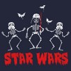 Juniors Womens Star Wars Halloween Vader Skeletons Cowl Neck Sweatshirt - 2 of 4