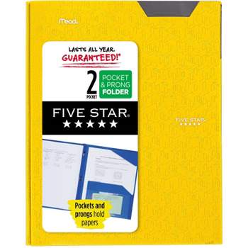 Five Star 2 Pocket Plastic Folder with Prongs 