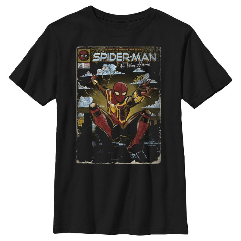 Boy's Marvel Spider-Man: No Way Home Comic Book Cover T-Shirt, 1 of 6