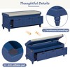 Classic Storage Bench with Cushioned Seat and Three Drawers for Entryway and Living Room - 4 of 4