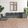 vidaXL Outdoor Lounge Set - Durable 6 Piece Patio Furniture with Cushions - Modular and Flexible Design - Gray Poly Rattan and Powder-Coated Steel. - 2 of 4