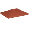 VidaXL 2-Tier Gazebo Top Cover 9.1 oz/ydÂ² 13.1'x9.8' Terracotta - 2 of 4