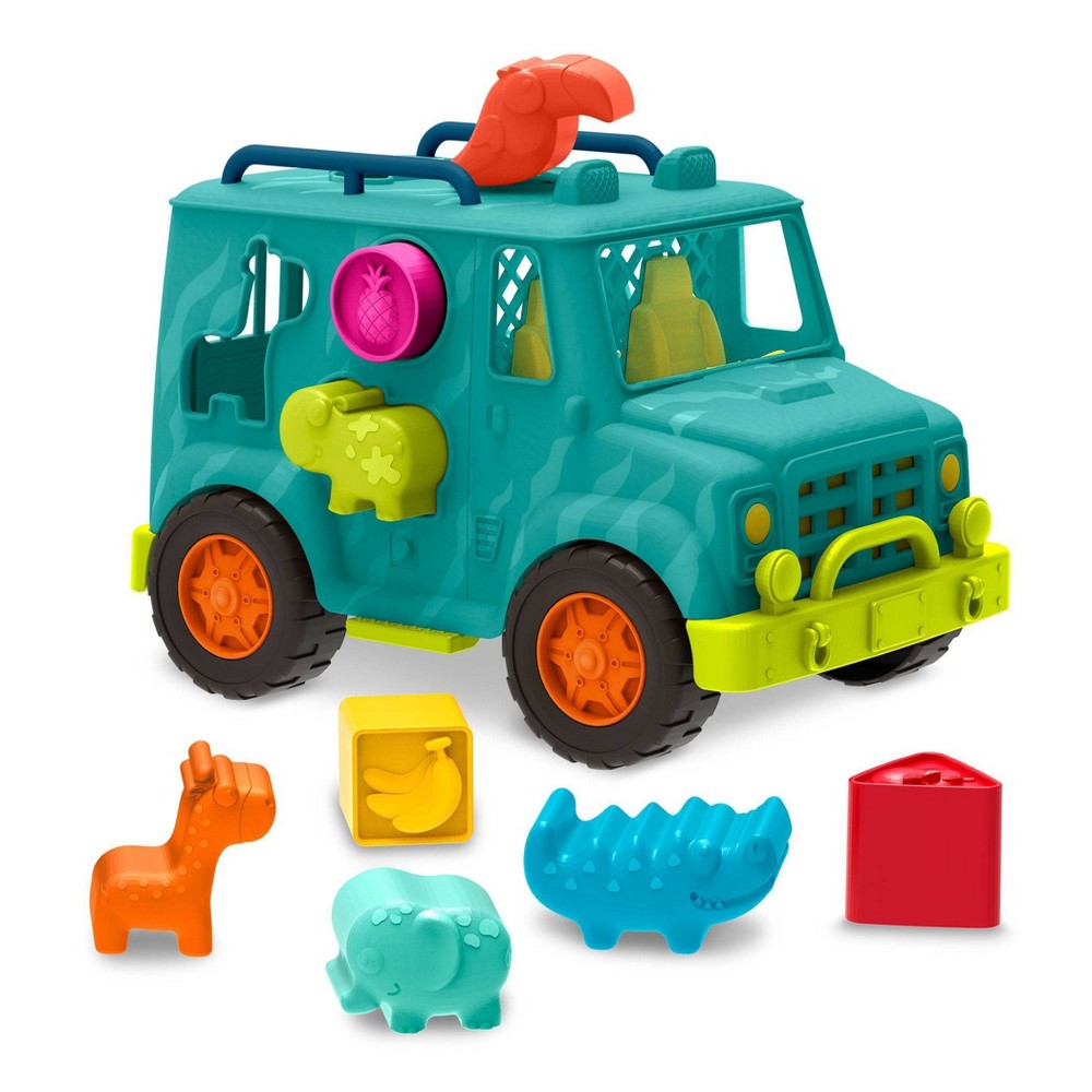 Photos - Sorting & Stacking Toys B Toys B. toys Animal Rescue Shape Sorter Truck - Happy Cruisers, Rollin' Animal 