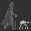 Mens Star Wars Darth Vader AT-AT Walking the Dog Lightweight Hoodie - 2 of 4
