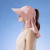 Anna-Kaci Womens Wide Brim Sun Hat UV Protection Flap Design with Back Bow Detail and Adjustable Chin Strap - 3 of 4