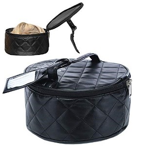 Milano Collection Round Travel Case Black, for Traveling with your Wig in Style - 1 of 4