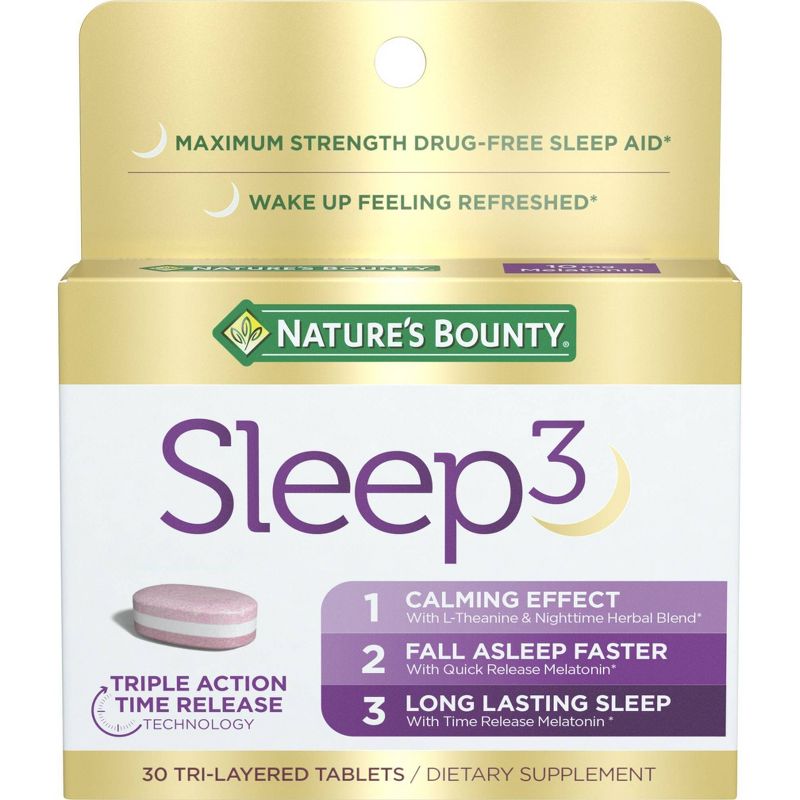 Nature&#39;s Bounty Sleep 3 Tri-Layered Tablets - 30ct, 1 of 7