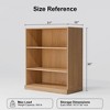 PexFix 36"x31"x16" Doorless Wood Bookshelf Storage Cabinet Bookcase&Office Cabinet for Kitchen Bedroom Entryway Living Room Dinning Room Natural - 2 of 4