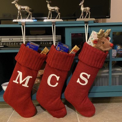 Knit Monogram Christmas Stocking Red Z - Wondershop™ : Target