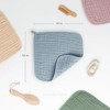 Baby Washcloths Muslin Cotton, Large 10”x10” by Comfy Cubs - 3 of 4