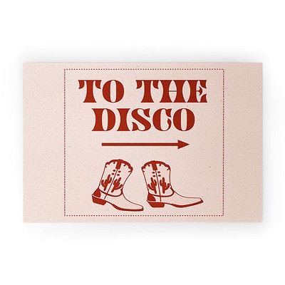 NicNiccrineDesigns To the Disco I 30" x 20" Welcome Mat - Society6