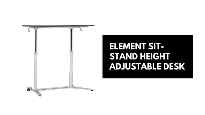 Element Sit-Stand Height Adjustable Desk White/Cherry - Studio Designs, 2 of 5, play video