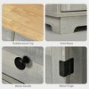 NicBex 3 Drawer Kitchen Island Cart with 2 Cabinets,Kitchen Island with Black Round Knobs,Modern Kitchen Table,Island Table for Kitchen - 4 of 4
