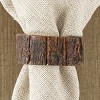 Park Designs Bark Edge Wood Napkin Ring Set of 4 - 3 of 3
