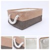Unique Bargains Fabric Collapsible Storage Organizer Basket with Handles - 2 of 4