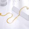 Gold Anklets for Women Waterproof,18K Gold Plated Anklet for Women Snake Chain Link Dainty - 4 of 4