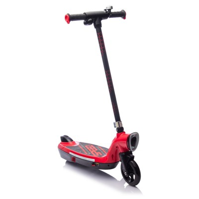 VisioGear Kids Ride On Scooter With Kickstand, Scooter Bell, Wider Pedal, Non-Slip Handle for Kids 6+, Red, 29.3"*6.5"*34.7"