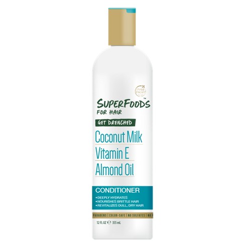 Petal Fresh Pure Superfoods For Hair Get Drenched Coconut Milk Vitamin E Almond Oil Conditioner 12oz