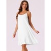 cheibear Women's Elegant U-Neck Sleeveless Lounge Dress Spaghetti Strap Tank Pajamas Nightgown - 2 of 4