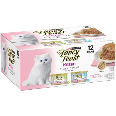 Purina Fancy Feast Classic Pat&#233; Gourmet Turkey and Fish Collection Kitten Wet Cat Food - 3oz/12ct Variety Pack_3