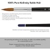 Creative Mark Rhapsody Kolinsky Sable Brushes for Professional Watercolorists - Round  Excellent Spring, Full Belly, Split-Proof Points, Chrome - 4 of 4