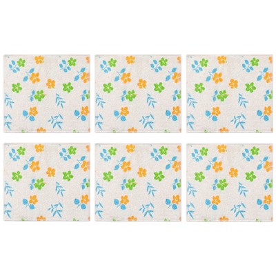 Unique Bargains Reusable Super Absorbent Cotton Lint Free Kitchen Towels  12 X 12 Multi 10 Pcs : Target