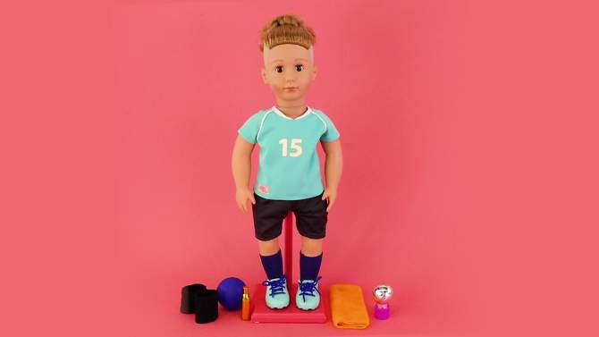 Our Generation Posable 18&#34; Boy Doll Volleyball Player - Johnny, 2 of 11, play video
