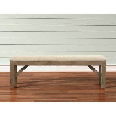 Raven Glazed Pine Brown 60" Solid Wood Farmhouse Dining Bench