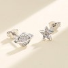Amy and Annette Sterling Silver Star and Planet Earrings with crystals from Swarovski - 4 of 4
