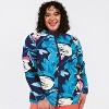 Calypsa Women's Long Sleeve Full-Zip UPF 50+ Nora Swim Top - 4 of 4